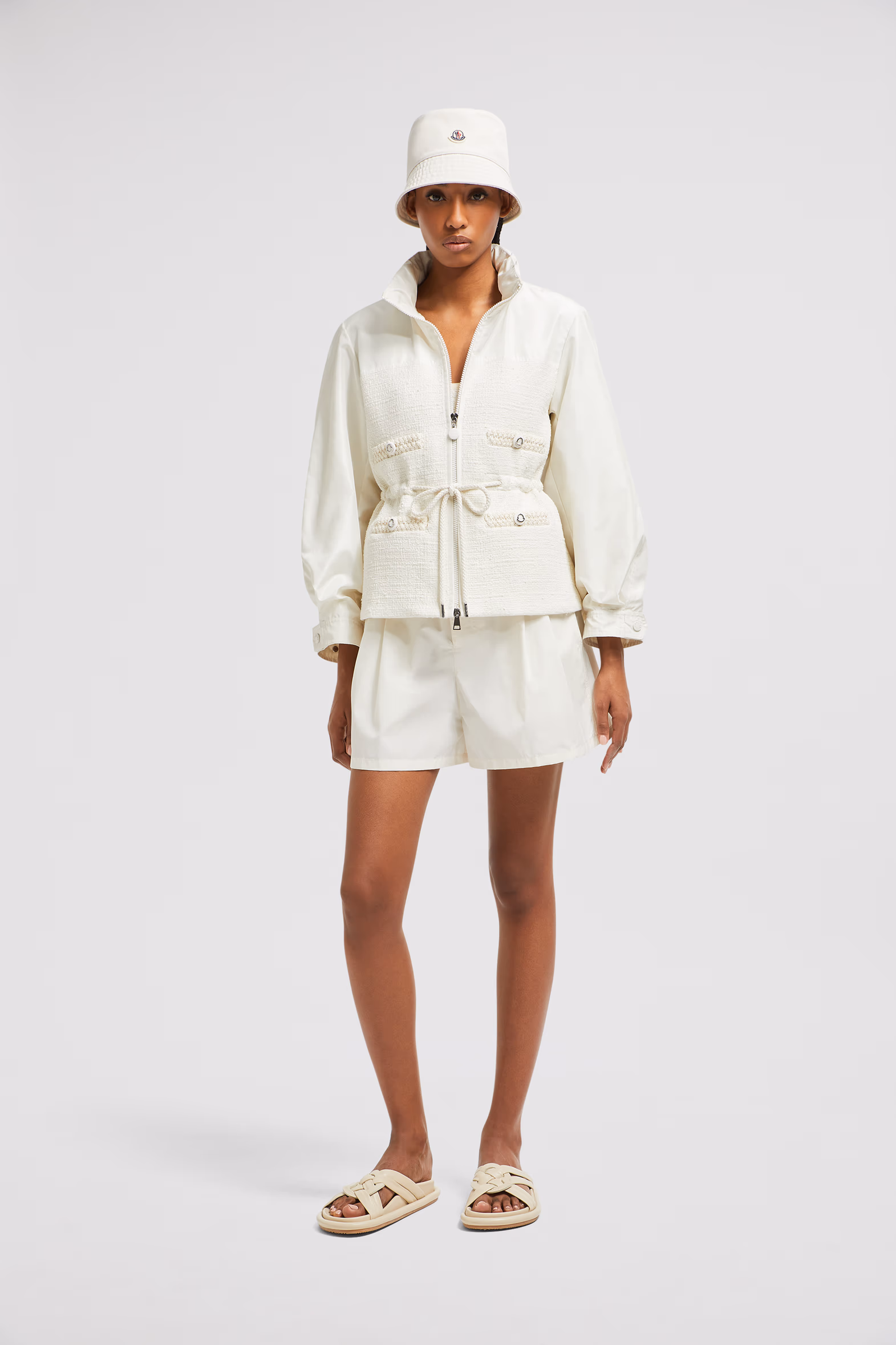 Fermont Hooded Field Jacket Women White Moncler 0